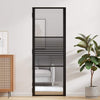Vidaxx puerta de cristal rayada negro 76 x 3,5 x 201,5 cm aluminio
