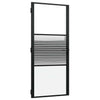 Vidaxx puerta de cristal rayada negro 76 x 3,5 x 201,5 cm aluminio