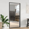 Vidaxx puerta de cristal rayada negro 76 x 3,5 x 201,5 cm aluminio