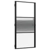 Vidaxx puerta de cristal rayada negro 76 x 3,5 x 201,5 cm aluminio