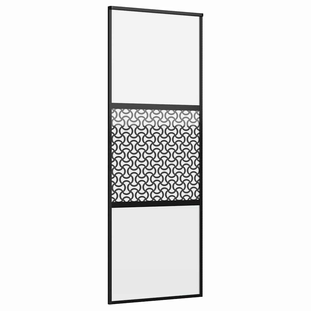 Vidaxx puerta de cristal calado negro 90 x 2 x 205 cm aluminio