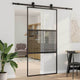 Vidaxx puerta de cristal calado negro 90 x 2 x 205 cm aluminio