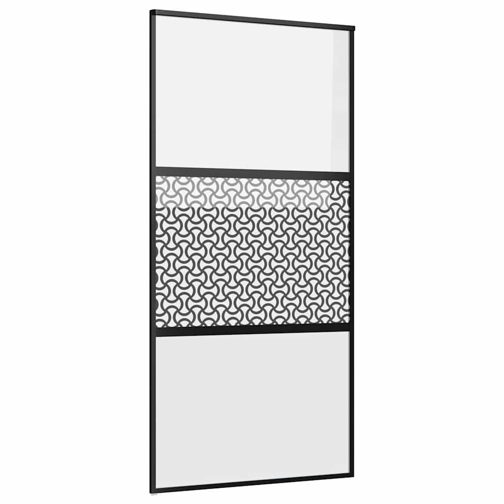 Vidaxx puerta de cristal calado negro 90 x 2 x 205 cm aluminio