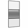 Vidaxx puerta de cristal rayada negro 90 x 2 x 205 cm aluminio