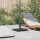 Base per ombrellone Vidaxl grigio scuro 45 x 45 x 31 cm
