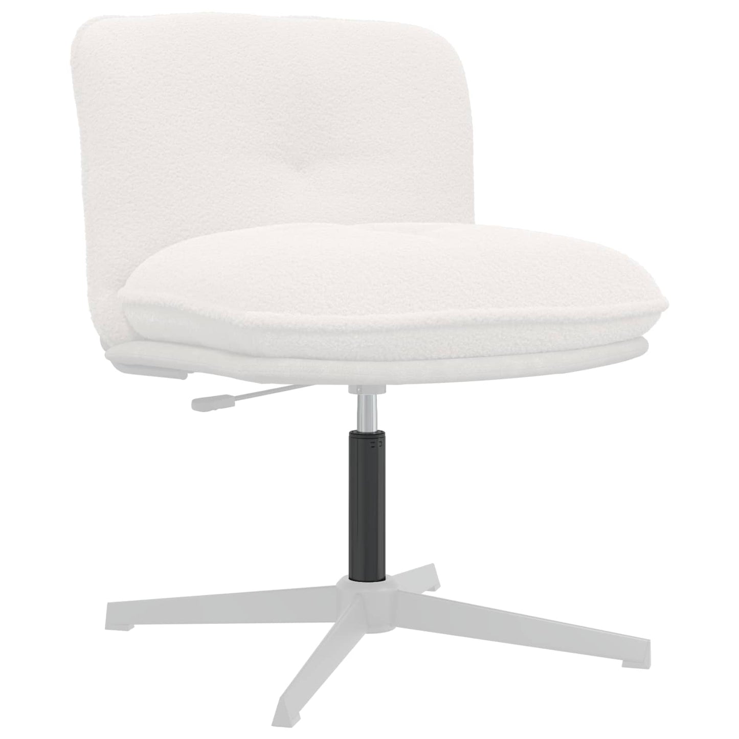 Vidaxl kantoorstoel gascilinder zwart 318-473 mm ijzer