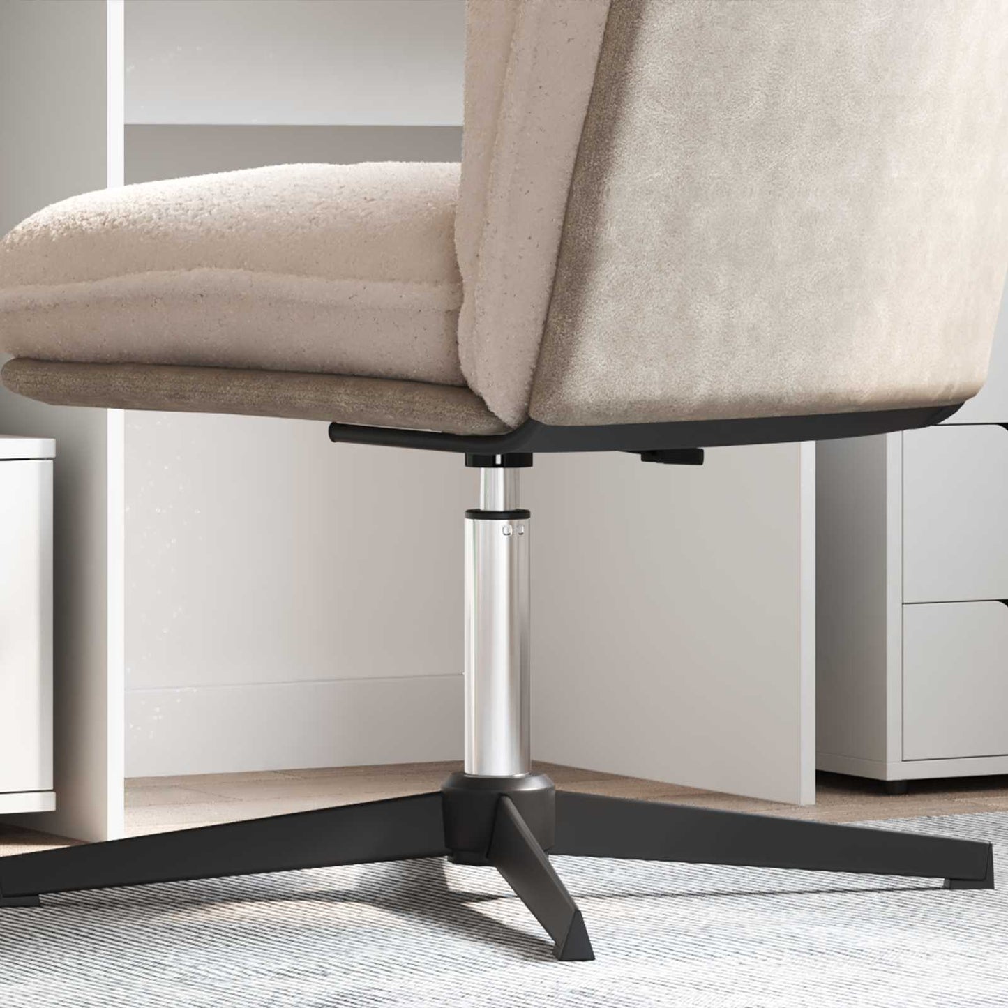 Vidaxl kantoorstoel gascilinder chroom 307-447 mm ijzer