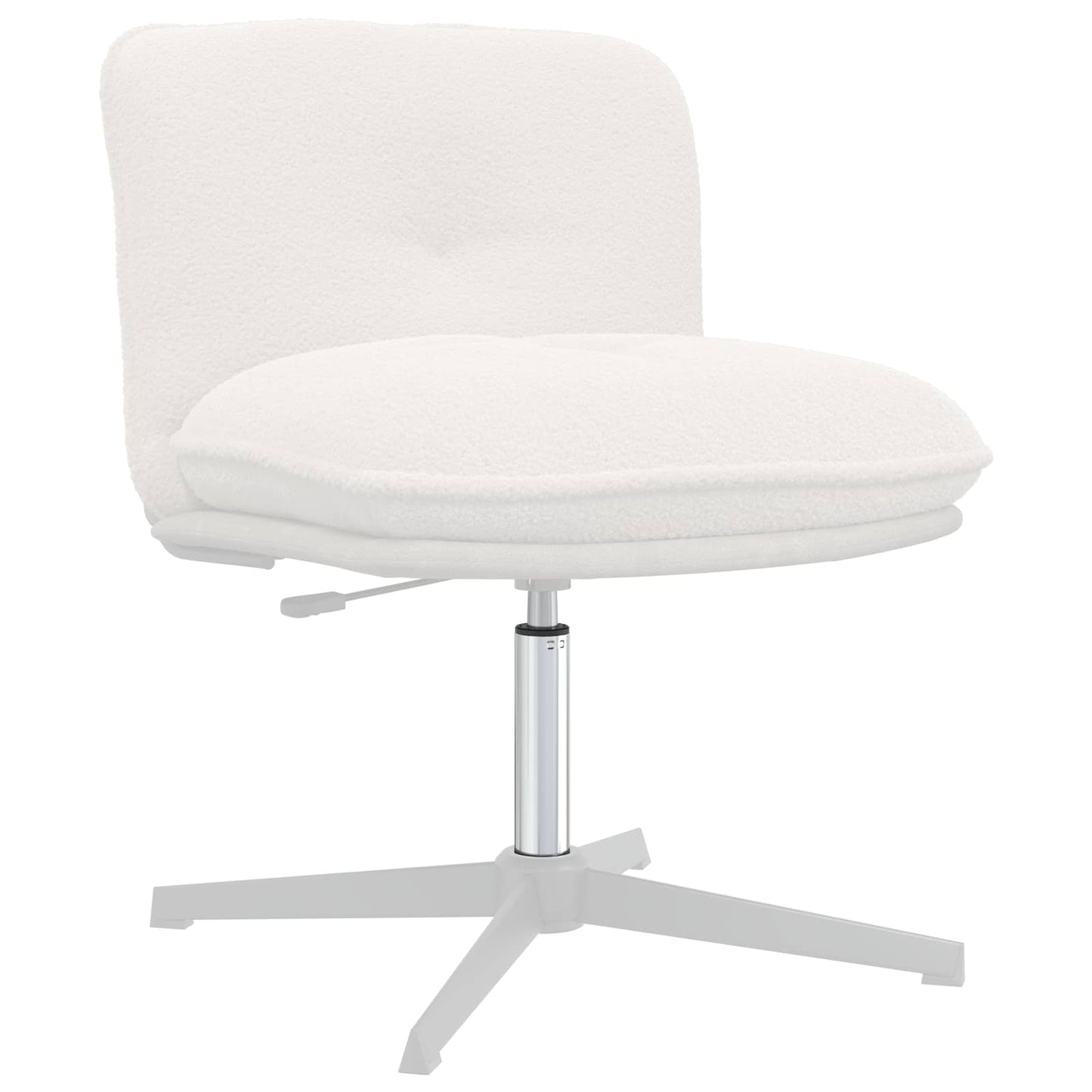 Vidaxl kantoorstoel gascilinder chroom 307-447 mm ijzer