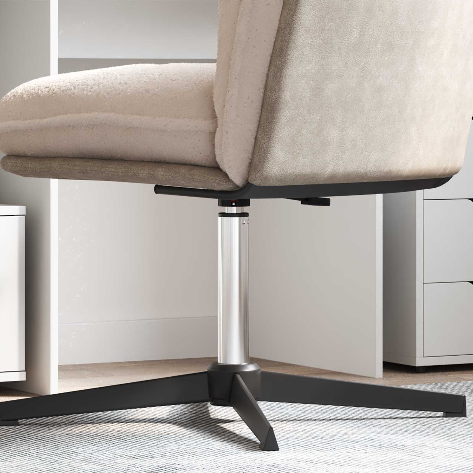 Vidaxl kantoorstoel gascilinder chroom 318-473 mm ijzer