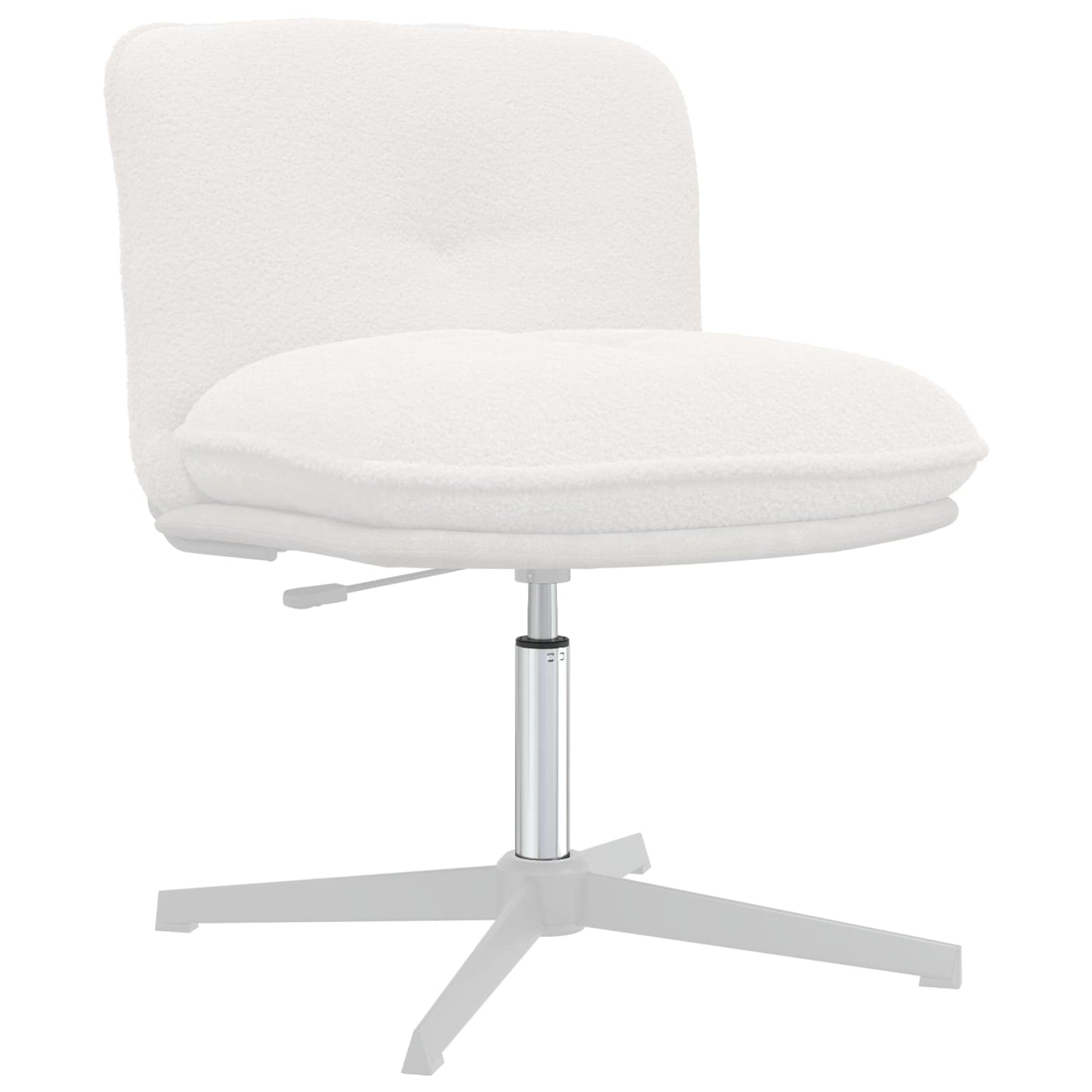 Vidaxl kantoorstoel gascilinder chroom 318-473 mm ijzer