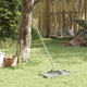 Rastrello da giardino Vidaxx argento 45 x 25 x 200 cm in acciaio inossidabile