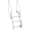 Vidaxl 3-traps steigerladder zilver 58 x 77 x 144 cm aluminium