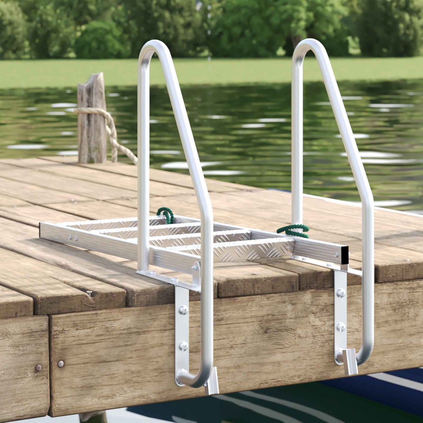 Vidaxx scala per porto a 4 gradini argento 58 x 77 x 166 cm in alluminio
