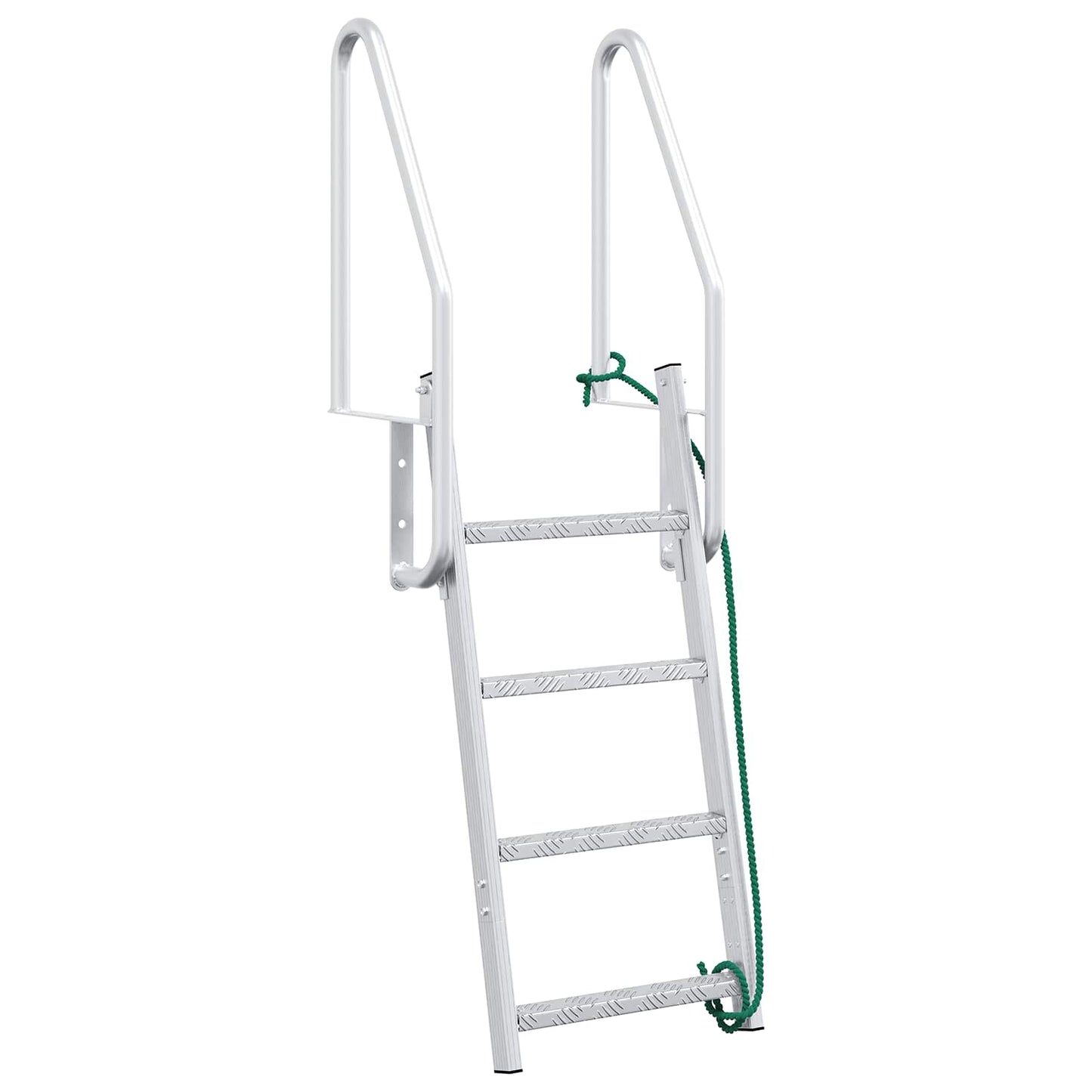 Vidaxx scala per porto a 4 gradini argento 58 x 77 x 166 cm in alluminio