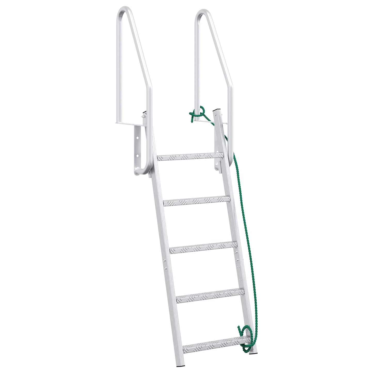 Vidaxx scala per porto a 5 gradini argento 58 x 77 x 191 cm in alluminio
