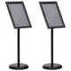 Supporti per poster Vidaxx 2 pezzi nero 32,7 x 24 x 108 cm in alluminio