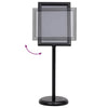 Supporti per poster Vidaxx 2 pezzi nero 32,7 x 24 x 108 cm in alluminio