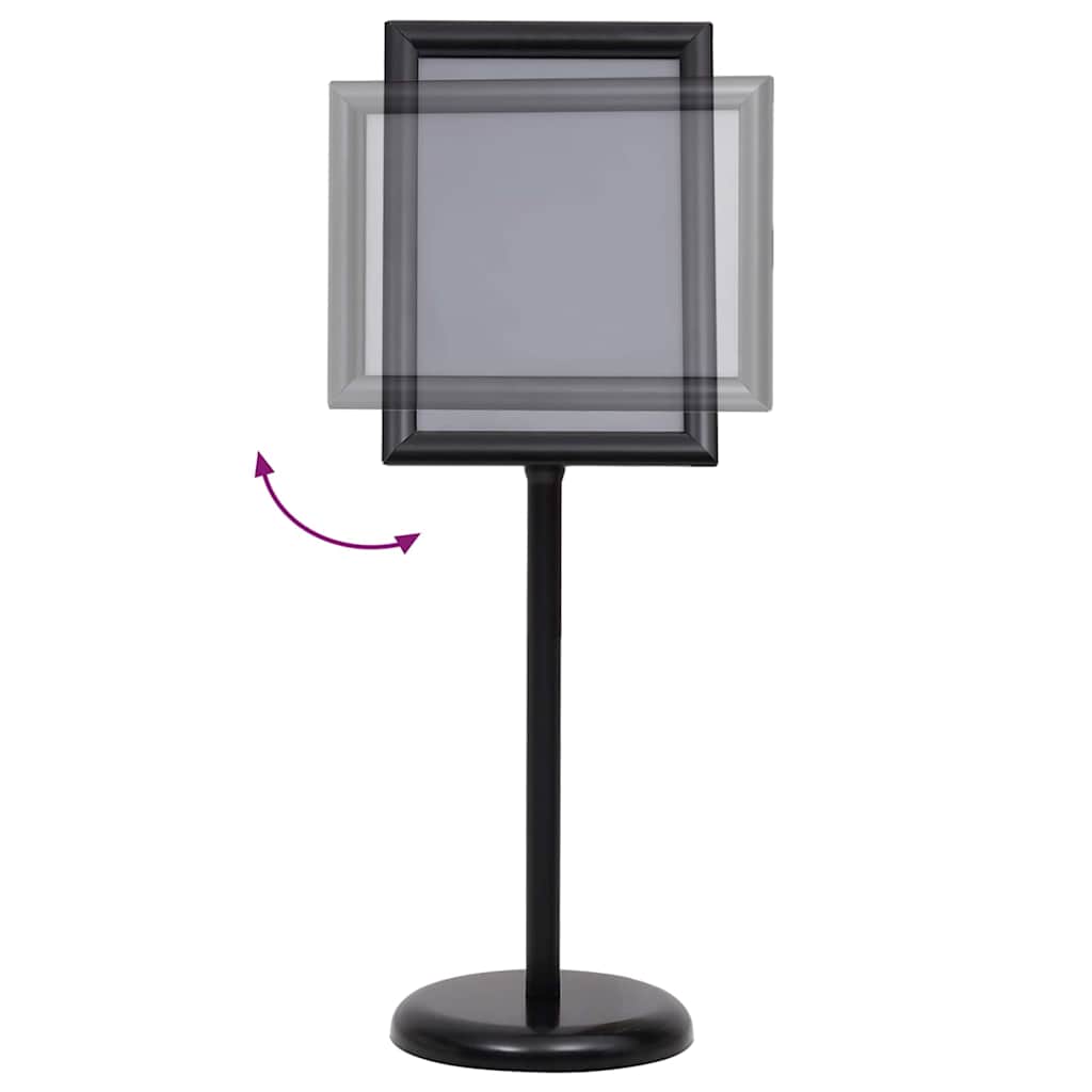 Supporti per poster Vidaxx 2 pezzi nero 32,7 x 24 x 108 cm in alluminio