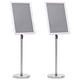 Supporti per poster Vidaxx 2 pezzi argento 32,7 x 24 x 108 cm in alluminio