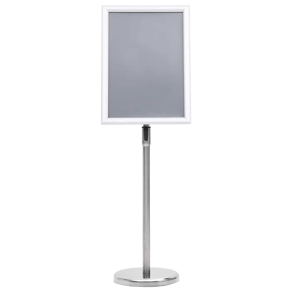 Supporti per poster Vidaxx 2 pezzi argento 32,7 x 24 x 108 cm in alluminio