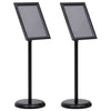 Vidaxx soportes para carteles 2 piezas negro 32,7 x 24 x 108 cm aluminio
