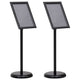 Supporti per poster Vidaxx 2 pezzi nero 32,7 x 24 x 108 cm in alluminio