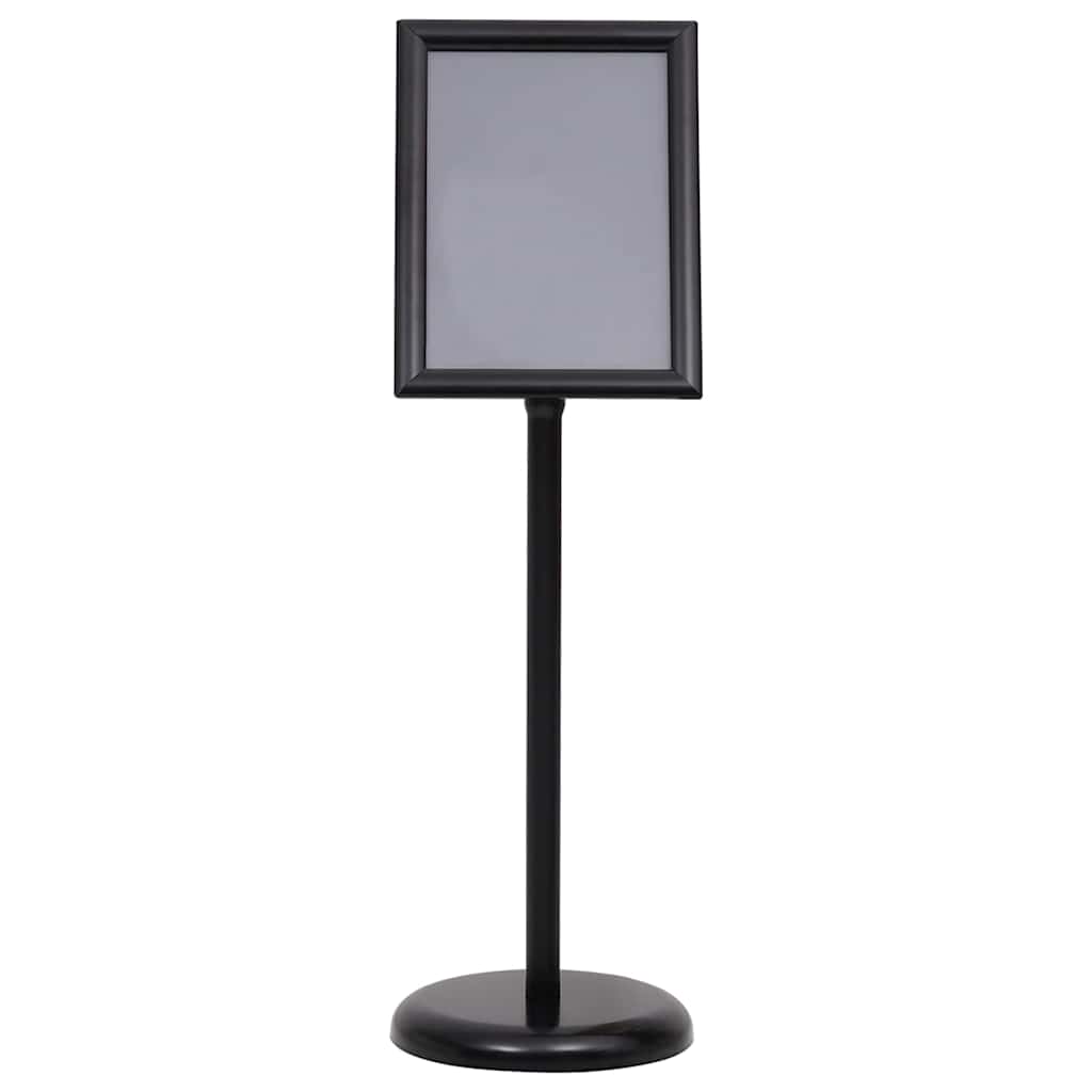 Supporti per poster Vidaxx 2 pezzi nero 32,7 x 24 x 108 cm in alluminio