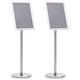 Supporti per poster Vidaxx 2 pezzi argento 32,7 x 24 x 108 cm in alluminio