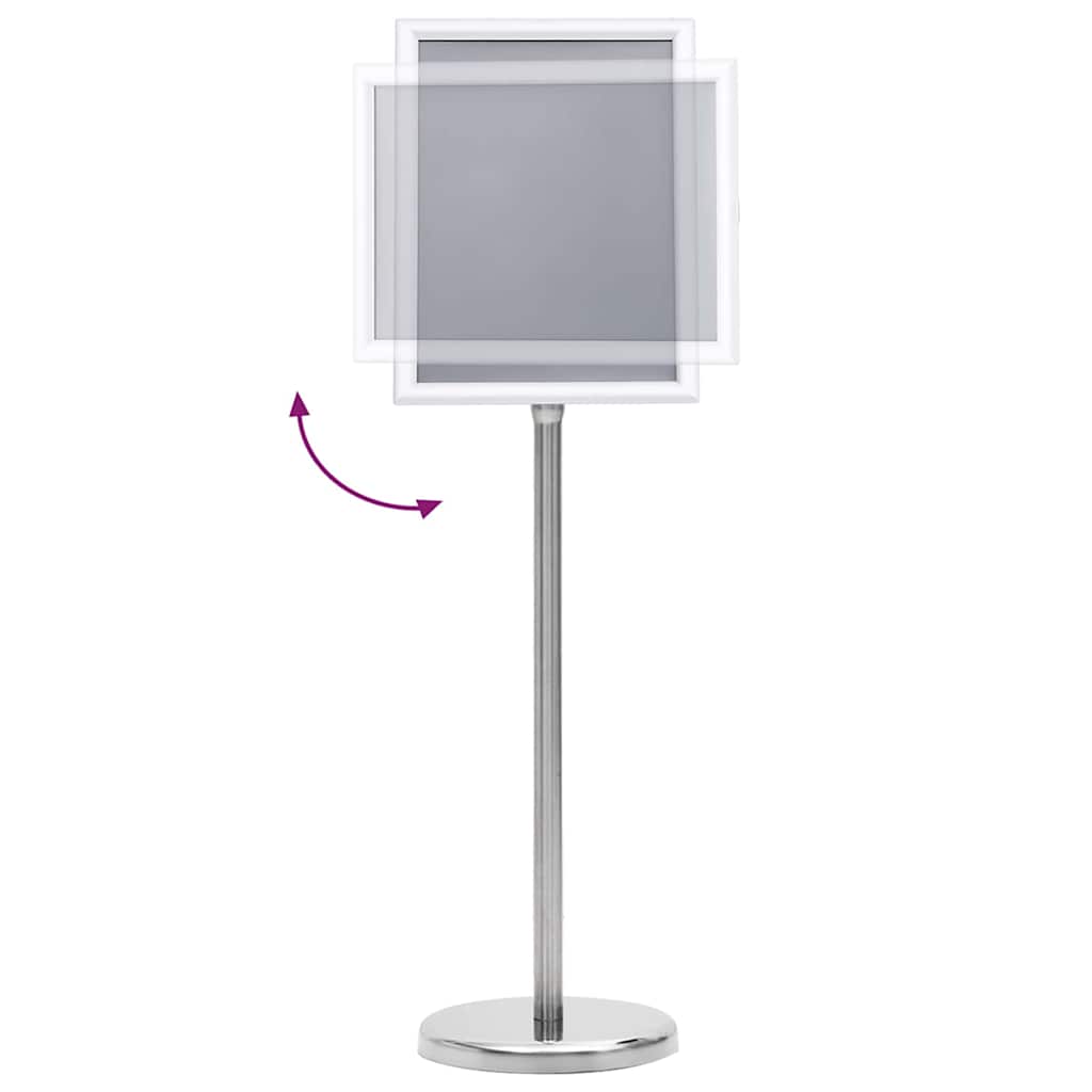 Supporti per poster Vidaxx 2 pezzi argento 32,7 x 24 x 108 cm in alluminio