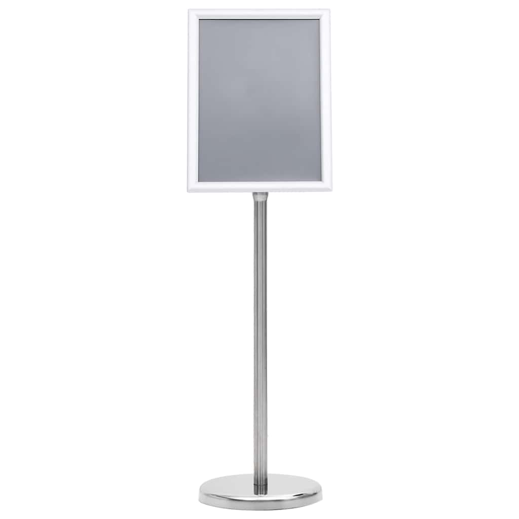 Supporti per poster Vidaxx 2 pezzi argento 32,7 x 24 x 108 cm in alluminio