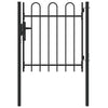 Vidaxl hekpoort met slot grijs 103 x 150 cm gepoedercoat staal