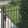 Vidaxl hekpoort met slot grijs 103 x 175 cm gepoedercoat staal