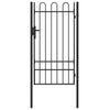 Vidaxl hekpoort met slot grijs 103 x 225 cm gepoedercoat staal