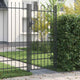 Vidaxl hekpoort met slot grijs 103 x 250 cm gepoedercoat staal
