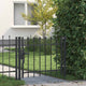 Vidaxl hekpoort met slot grijs 103 x 250 cm gepoedercoat staal