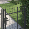 Vidaxl hekpoort met slot grijs 103 x 150 cm gepoedercoat staal