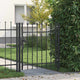 Vidaxl hekpoort met slot grijs 103 x 150 cm gepoedercoat staal