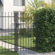 Vidaxl hekpoort met slot grijs 103 x 200 cm gepoedercoat staal