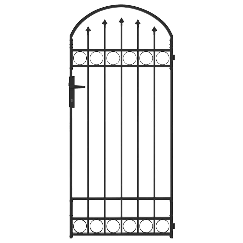Poste de valla vidaxl con cerradura gris 200 x 88 x 14 cm acero
