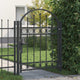 Vidaxl hekpoort met slot grijs 100 x 125 cm gepoedercoat staal