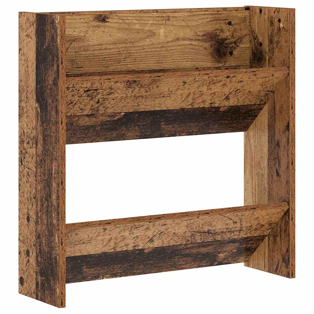 VidaXL scarpiera con ripiano in legno vecchio 60 x 18 x 60 cm in derivati del legno