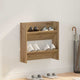 Vidaxl schoenenkast artisan eiken 60 x 18 x 60 cm bewerkt hout