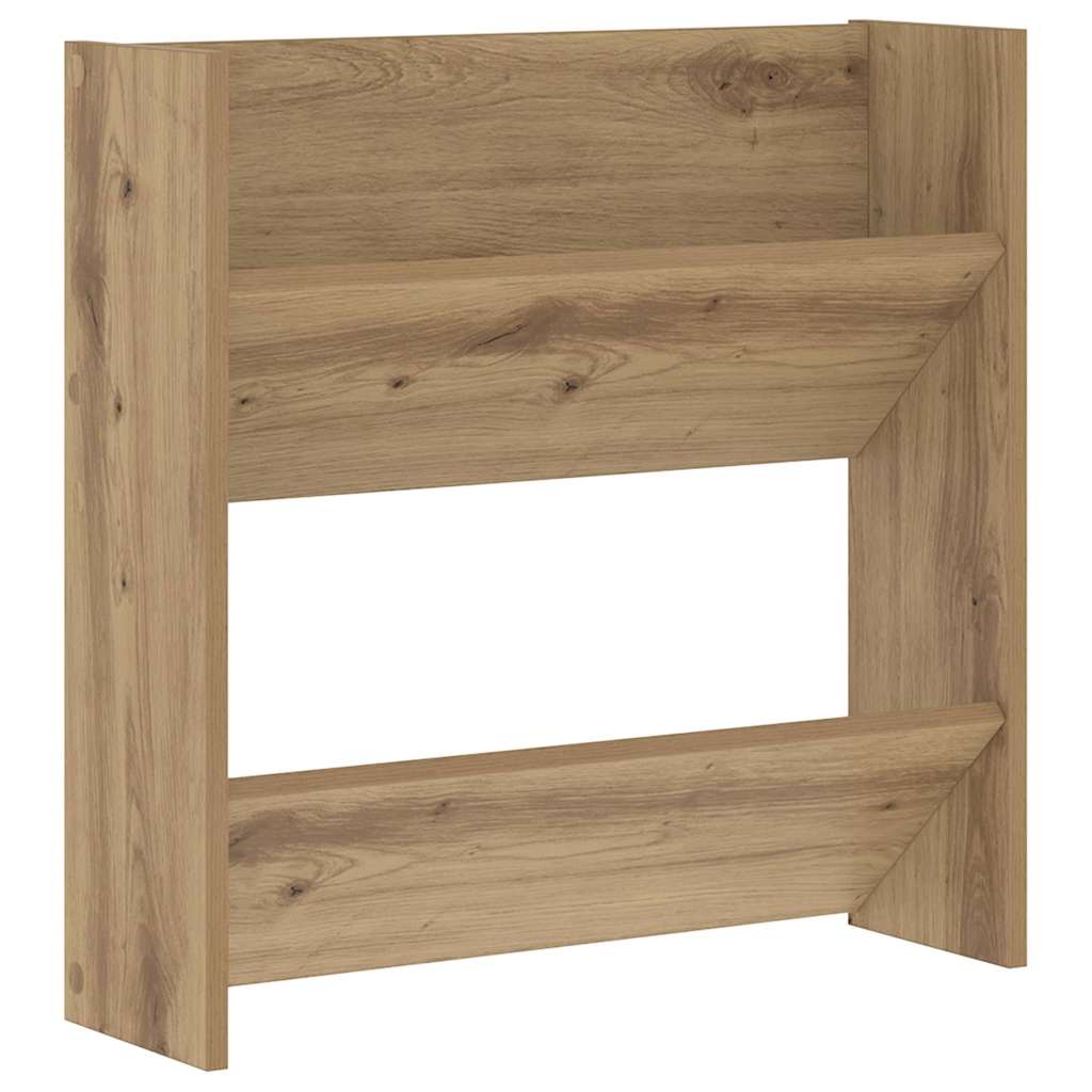 Vidaxl schoenenkast artisan eiken 60 x 18 x 60 cm bewerkt hout