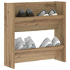 Scarpiera Vidaxx artigianale in rovere 60 x 18 x 60 cm in MDF