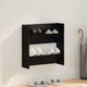 Vidaxl schoenenkast met plank zwart eiken 60 x 18 x 60 cm bewerkt hout