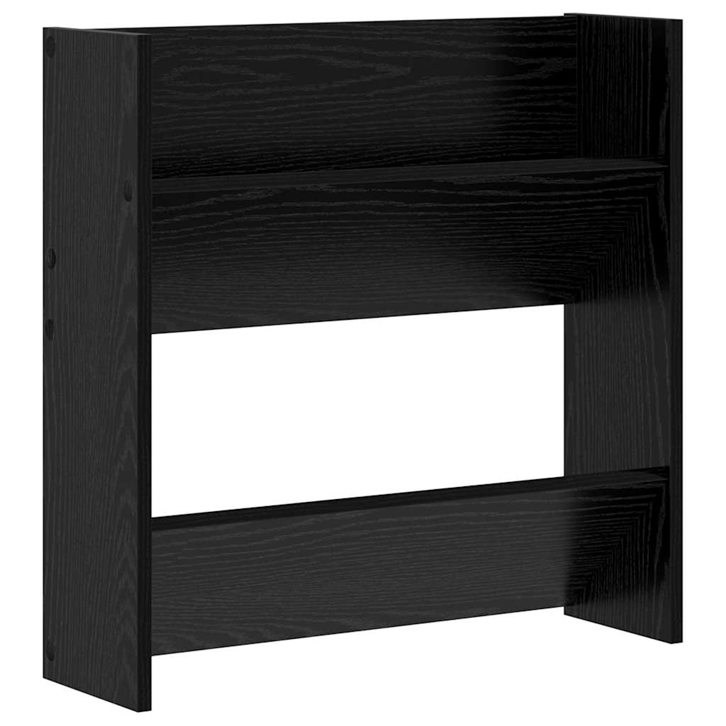 Vidaxl schoenenkast met plank zwart eiken 60 x 18 x 60 cm bewerkt hout