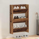 Vidaxl schoenenkast met plank oudhout 60 x 18 x 90 cm bewerkt hout