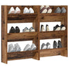 Vidaxx zapatero 2 piezas madera vieja 60 x 18 x 90 cm madera procesada