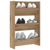 Vidaxl schoenenkast artisan eiken 60 x 18 x 90 cm bewerkt hout