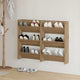 Vidaxl schoenenkast 2 pcs artisan eiken 60 x 18 x 90 cm bewerkt hout